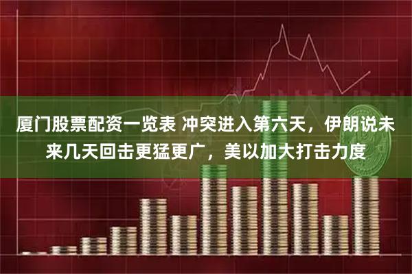 厦门股票配资一览表 冲突进入第六天，伊朗说未来几天回击更猛更广，美以加大打击力度